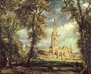 John Constable Sailsbury Cathedral From the Bishop-s Garden oil painting artist